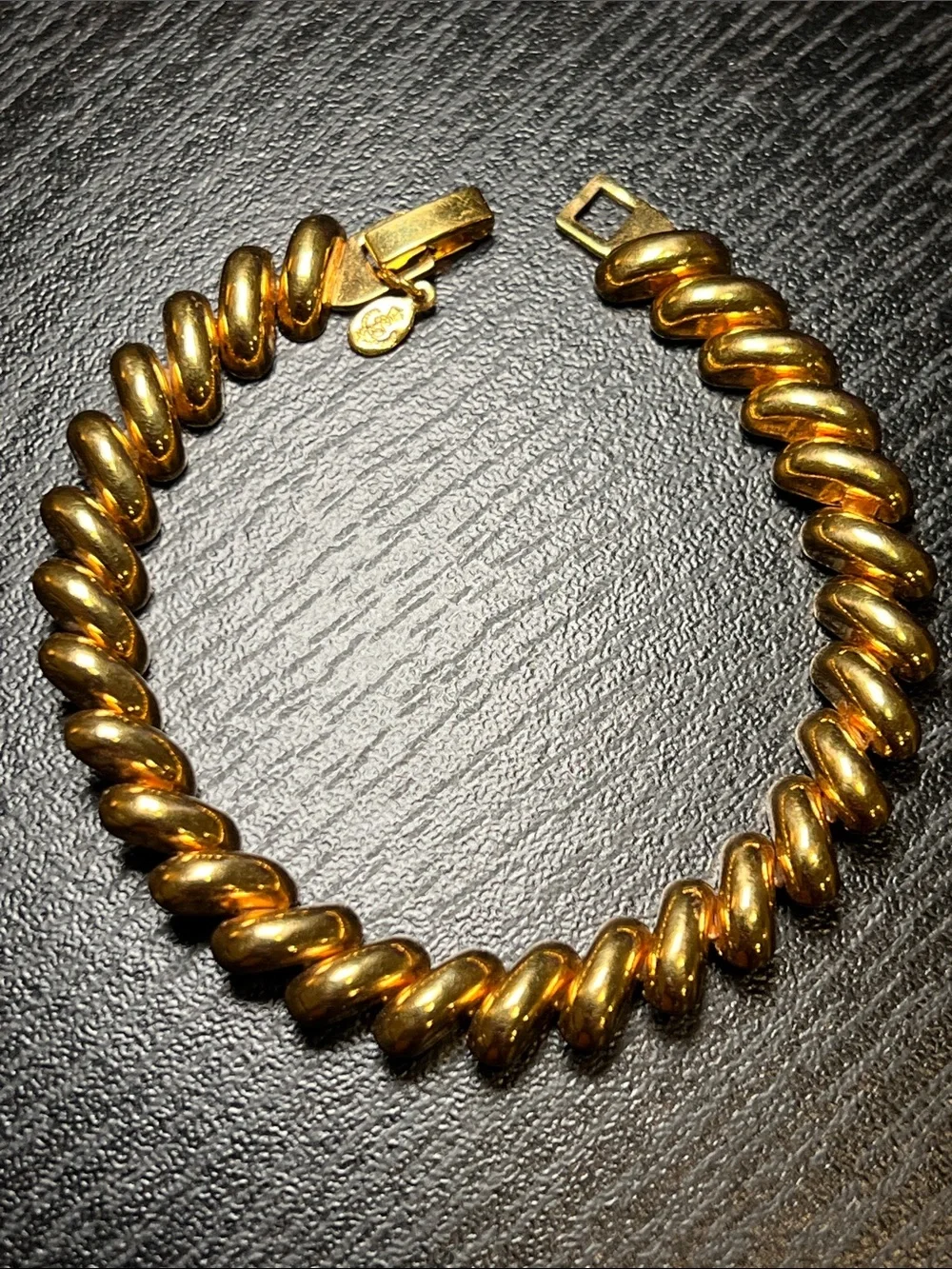 Vintage Gold Plated Premier Designs San Marco Chain Macaroni Style Link Bracelet